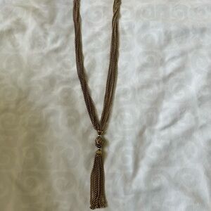 Elegant Gold Tassel Necklace